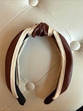Brown and Cream Knotted Headband